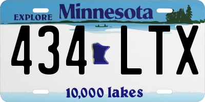 MN license plate 434LTX