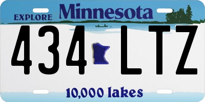 MN license plate 434LTZ