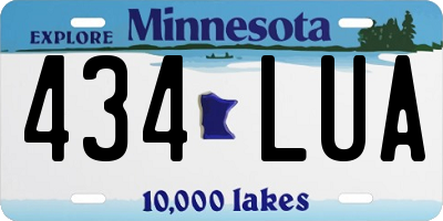 MN license plate 434LUA