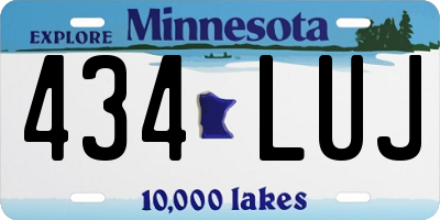 MN license plate 434LUJ