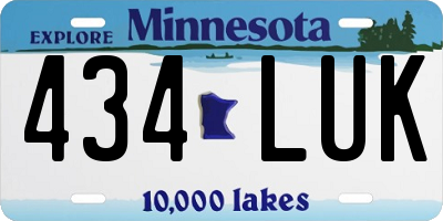 MN license plate 434LUK