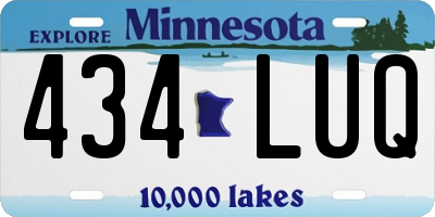 MN license plate 434LUQ