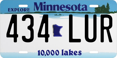 MN license plate 434LUR
