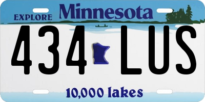 MN license plate 434LUS