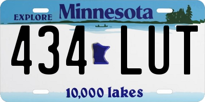 MN license plate 434LUT