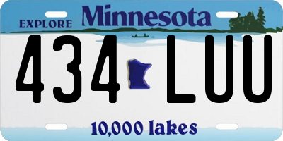 MN license plate 434LUU