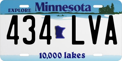MN license plate 434LVA