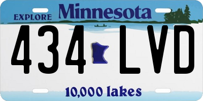 MN license plate 434LVD