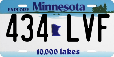 MN license plate 434LVF
