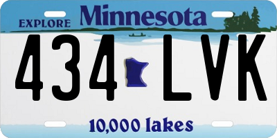 MN license plate 434LVK
