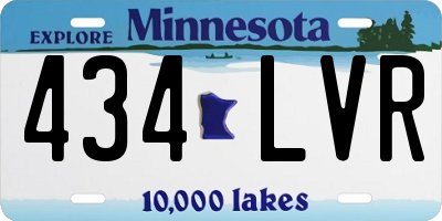 MN license plate 434LVR