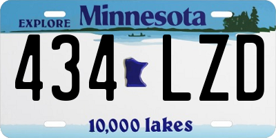 MN license plate 434LZD