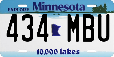 MN license plate 434MBU