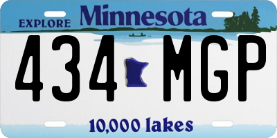 MN license plate 434MGP