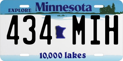 MN license plate 434MIH