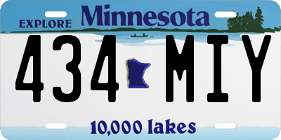 MN license plate 434MIY