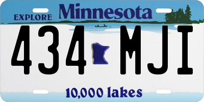 MN license plate 434MJI