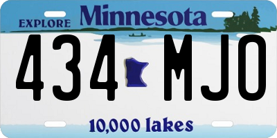 MN license plate 434MJO