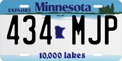 MN license plate 434MJP