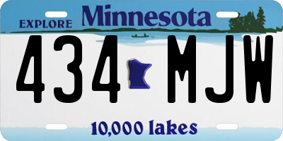 MN license plate 434MJW