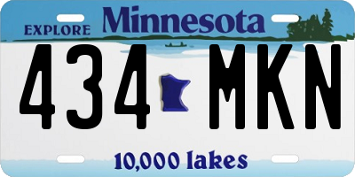 MN license plate 434MKN