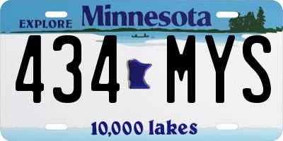 MN license plate 434MYS