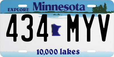 MN license plate 434MYV