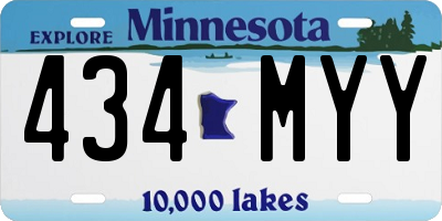 MN license plate 434MYY