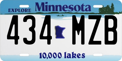 MN license plate 434MZB