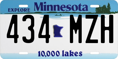 MN license plate 434MZH