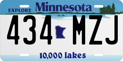 MN license plate 434MZJ
