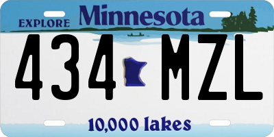 MN license plate 434MZL