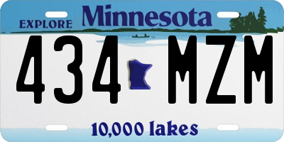 MN license plate 434MZM