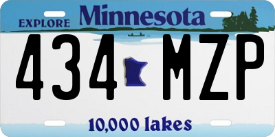 MN license plate 434MZP