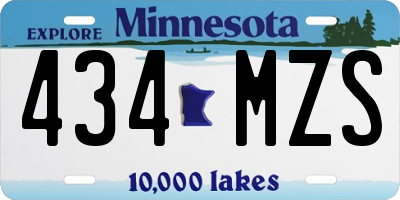 MN license plate 434MZS