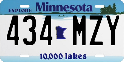MN license plate 434MZY