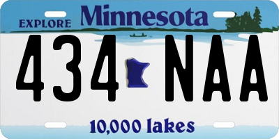 MN license plate 434NAA