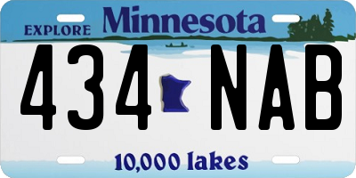 MN license plate 434NAB