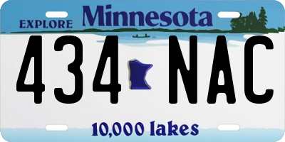 MN license plate 434NAC