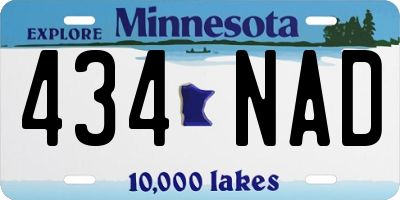 MN license plate 434NAD