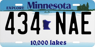 MN license plate 434NAE