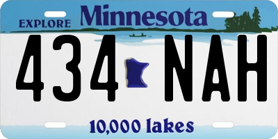 MN license plate 434NAH