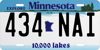 MN license plate 434NAI