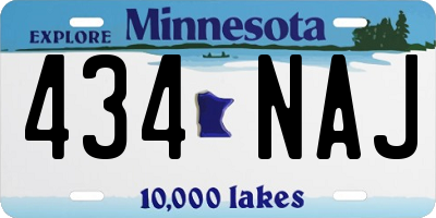 MN license plate 434NAJ