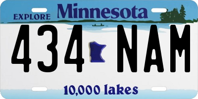 MN license plate 434NAM