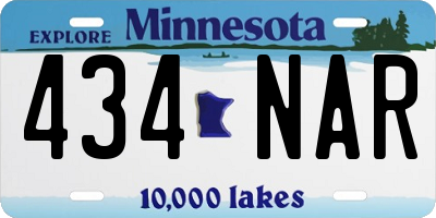 MN license plate 434NAR