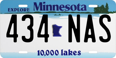 MN license plate 434NAS