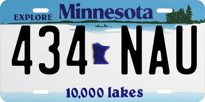 MN license plate 434NAU
