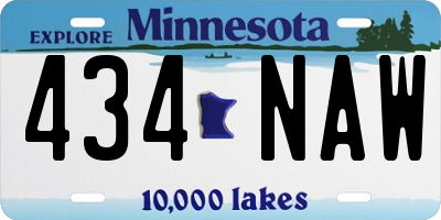 MN license plate 434NAW