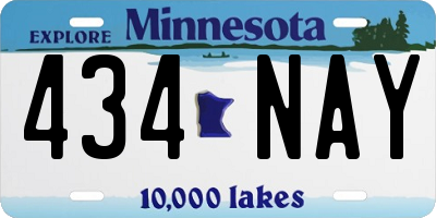 MN license plate 434NAY
